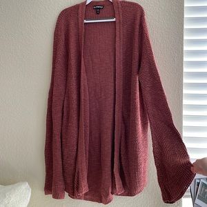 Express coral/rust cardigan